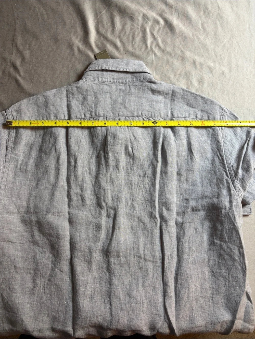 JCrew Irish Linen short sleeve shirt in blue grey. NWT.